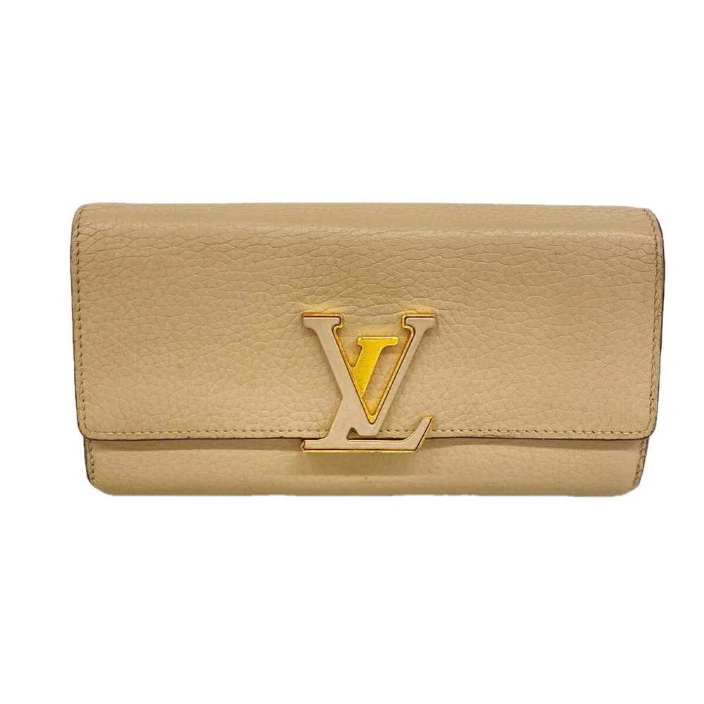 Louis Vuitton Long Wallet, Taurillon Leather, Portefeuille Capucines, M61249,...